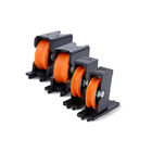 Rust Proof Sliding Nylon Door Rollers With Double Pulley Nylon Material ODM
