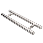 SUS316 Chrome Plated Handle , SUS201 Bathroom Glass Door Handle 1.5mm Tube Thickness