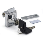 zinc alloy Single Glass Door Lock , Display Cabinet Lock For 8-12mm glass