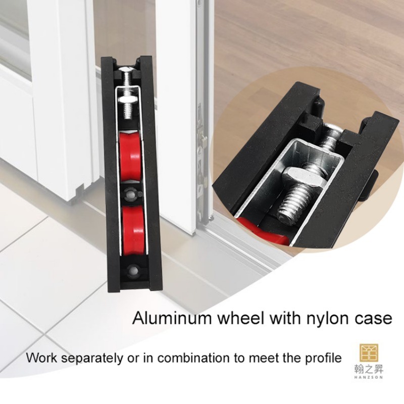 Modern Aluminum Sliding Window Roller with Plastic Housing and Nylon Material in 1 mm 2 mm 3 mm Thickness