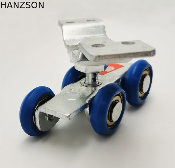 60.0mm Height Sliding Door Pulley Wheels , Nylon Plastic Door Roller Width 26mm