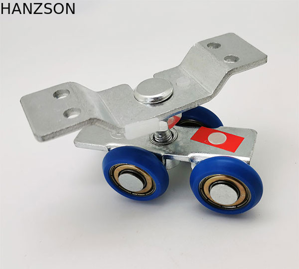 60.0mm Height Sliding Door Pulley Wheels , Nylon Plastic Door Roller Width 26mm