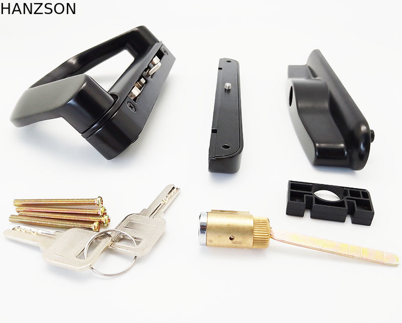 Sliding Door Window Handles 1000g Weight Zinc Material With One Side Keys OEM