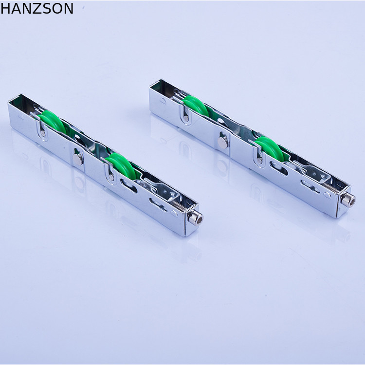 Green Sliding Door Rollers 159×13×21mm Size Iron Plastic Material