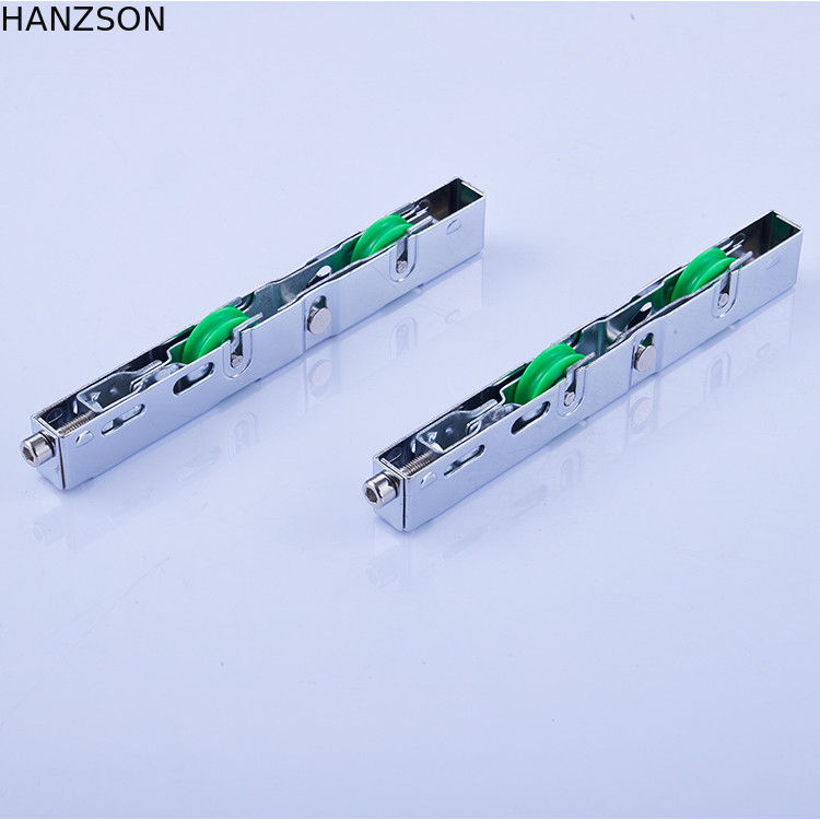 Green Sliding Door Rollers 159×13×21mm Size Iron Plastic Material