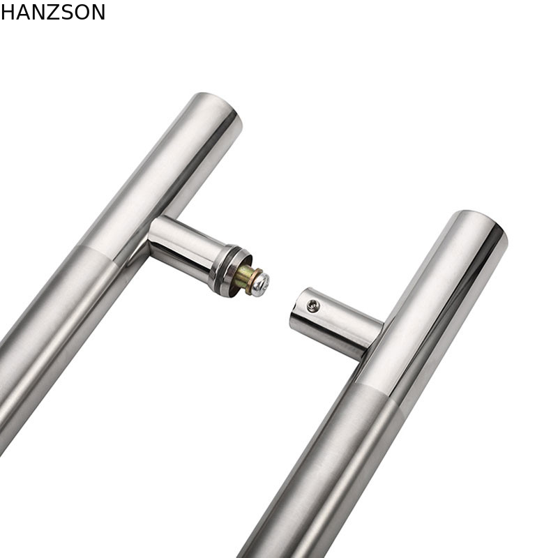 SUS316 Chrome Plated Handle , SUS201 Bathroom Glass Door Handle 1.5mm Tube Thickness