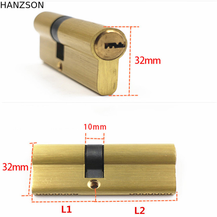 Single Side Door Lock Cylinder With Keys Brass Zinc Alloy Material Dia 60mm 70mm Size