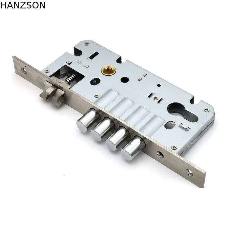 Stainless Steel Mortise Cylinder Lock Body Anti Drill 4 Point 72mm Center size