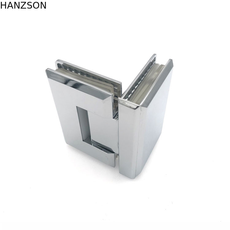 90Degree Glass Door Hardware Accessories Glass To Glass Shower Hinge for 8-10mm Glass
