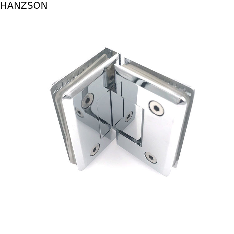 90Degree Glass Door Hardware Accessories Glass To Glass Shower Hinge for 8-10mm Glass