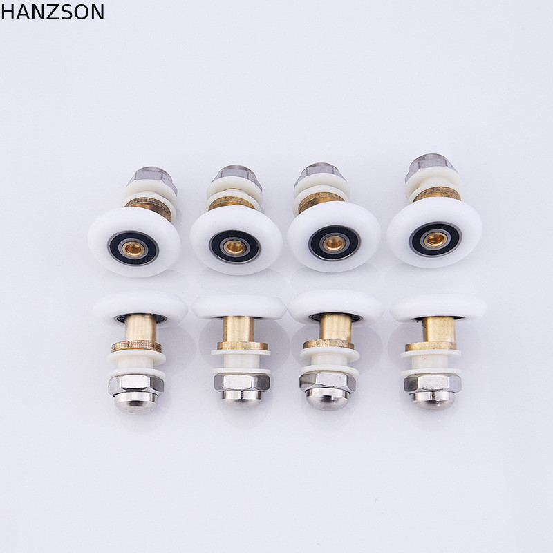 Brass Nylon Door Rollers , Shower Door Pulley 19mm 23mm 25mm Size