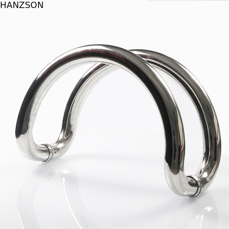 201SS 304SS Bathroom Sliding Door Accessories C Shape Door Handle 316SS Material