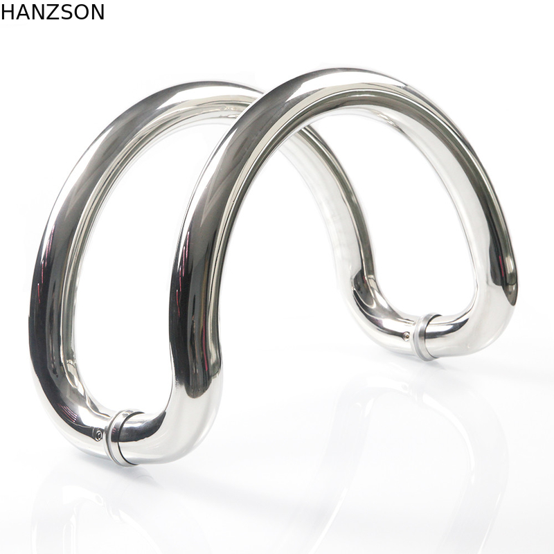 201SS 304SS Bathroom Sliding Door Accessories C Shape Door Handle 316SS Material