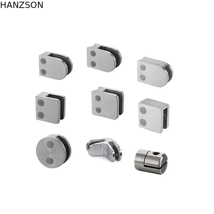 D Shaped Bathroom Sliding Door Accessories Wall Mount Glass Clamp size 90×50mm