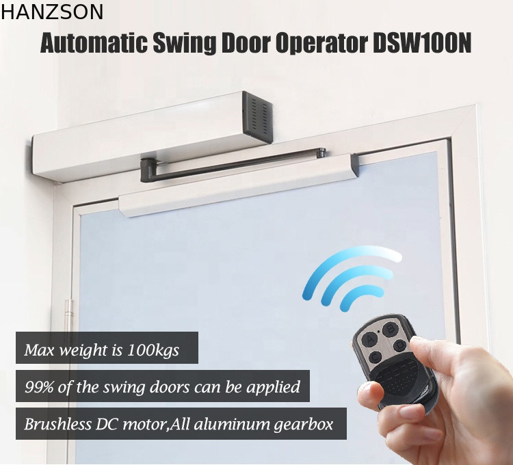 Automatic Electric Swing Door Opener Powder coating 250-450mm/S speed 50W Power